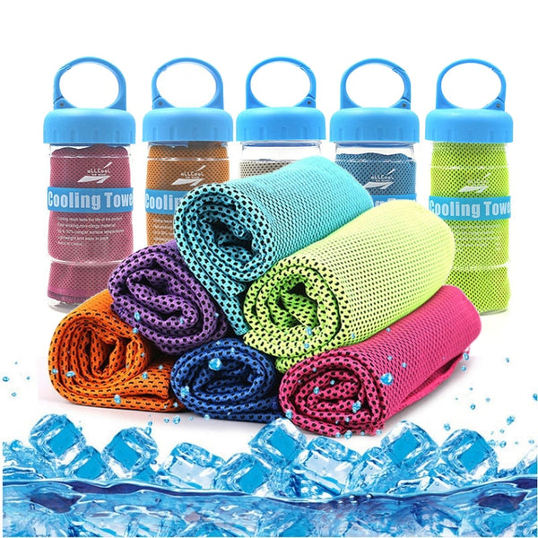 2018 Multicolor 90*30cm Summer Ice Towel Utility Enduring Instant Cooling Towel Heat Relief Reusable Cool Towels DropShip