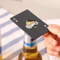 2019 New Personalized Black Poker Beer Bottle Opener Stainless Steel Opener Spades Bar Tools Kitchen Tools Liquor Accessories