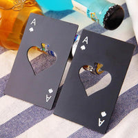 2019 New Personalized Black Poker Beer Bottle Opener Stainless Steel Opener Spades Bar Tools Kitchen Tools Liquor Accessories