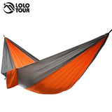 Single&amp;Double Camping Hammock With Hammock Tree Straps Portable Parachute Nylon Hammock For Backpacking Travel Lightweight