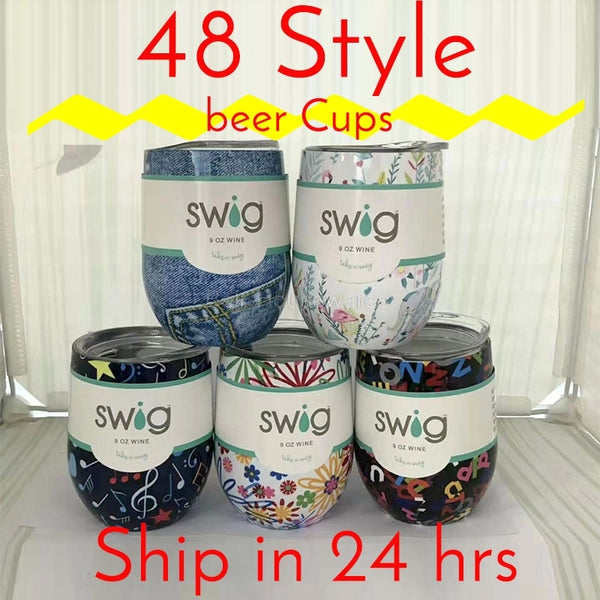 Swig Wine Cups 2019 Wine Tumber Thermal Flask Champagne Coffee Mugs Gift Party